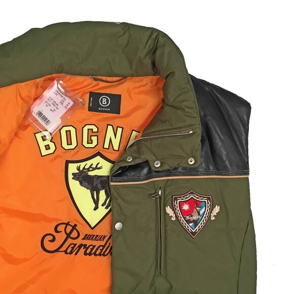 NEW Bogner Arlan Ski Vest! US 46 e 56 XXL Green With Huge Western Graphics - Picture 4 of 4
